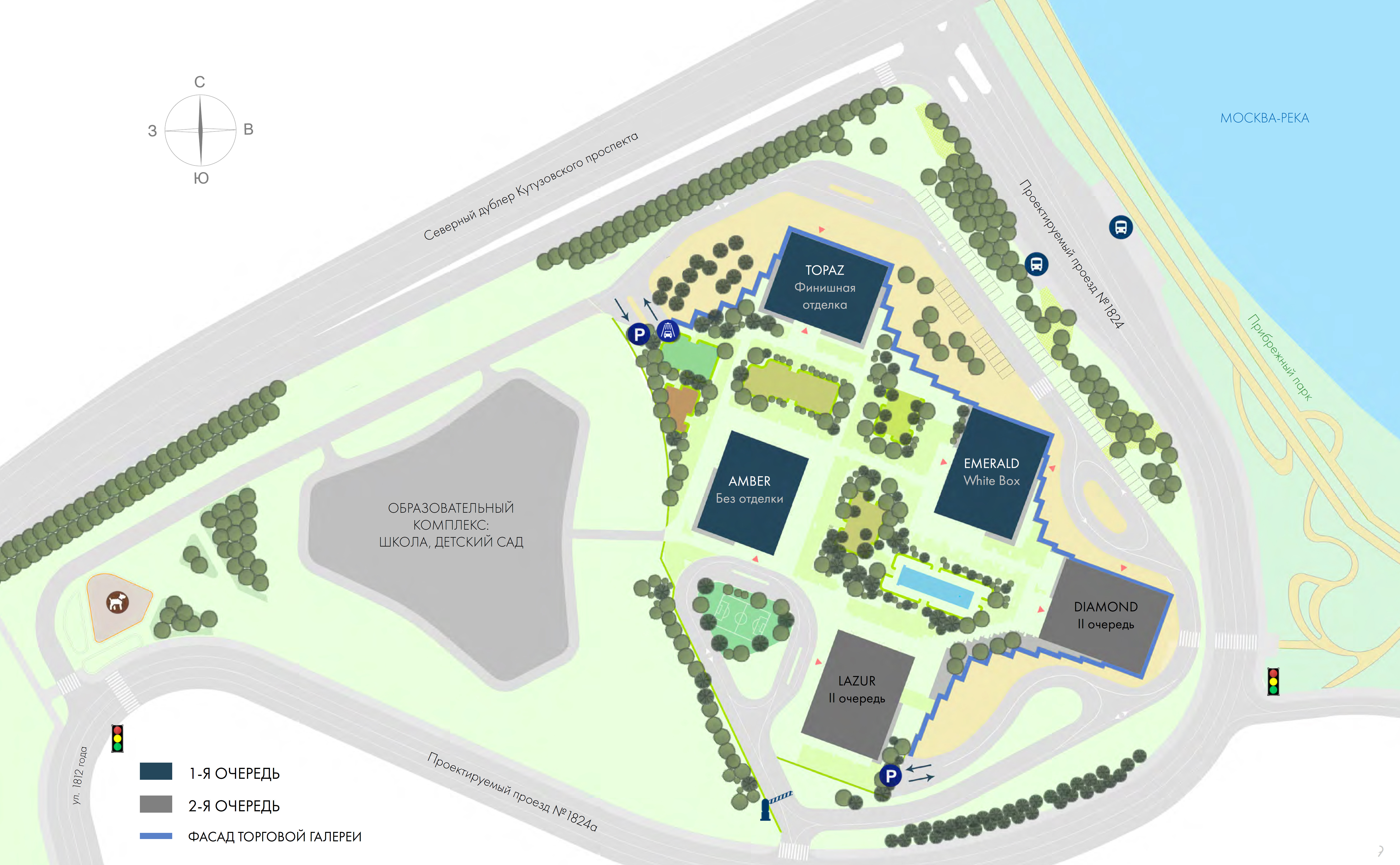 Генплан River Park Towers / Ривер Парк Кутузовский